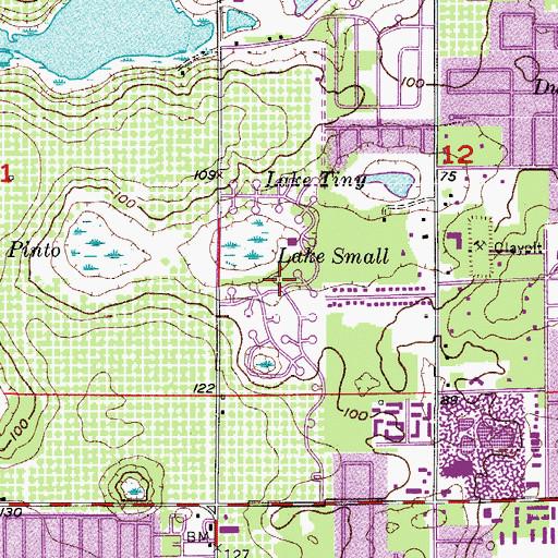 Topographic Map of Groves Mobile Home Community, FL