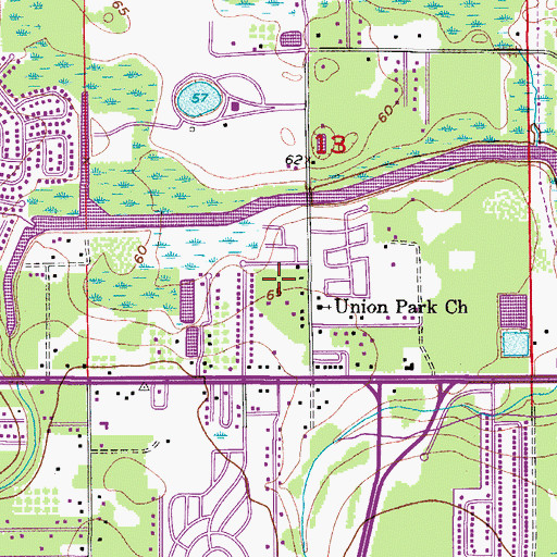 Topographic Map of Harrell Road Mobile Home Park, FL