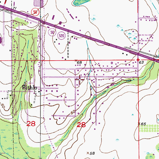 Topographic Map of Holiday Acres Mobile Home Park, FL