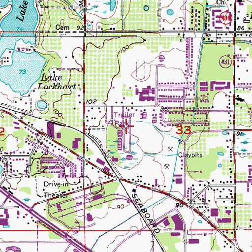Topographic Map of Magnolia Mobile Home Park, FL