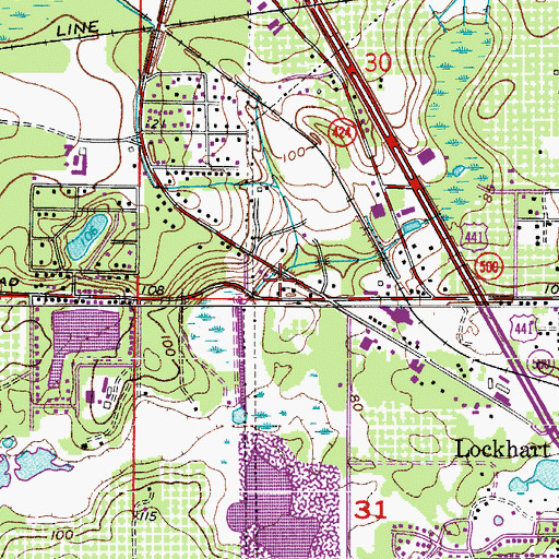 Topographic Map of McLatchey Mobile Home Court, FL