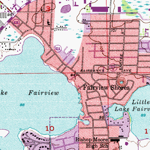 Topographic Map of Sunset Park Mobile Home Park, FL