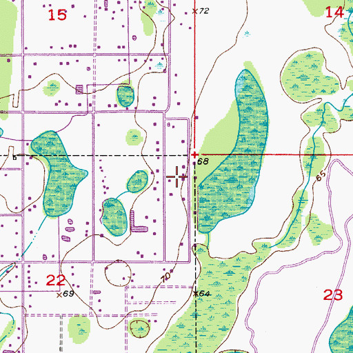 Topographic Map of West Trailer Park Mobile Home Park, FL