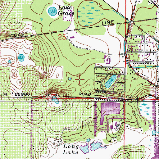 Topographic Map of Audubon Village Mobile Home Park, FL