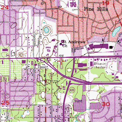 Topographic Map of Conestoga Mobile Home Park, FL