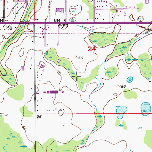 Topographic Map of Deerwood Mobile Home Park, FL