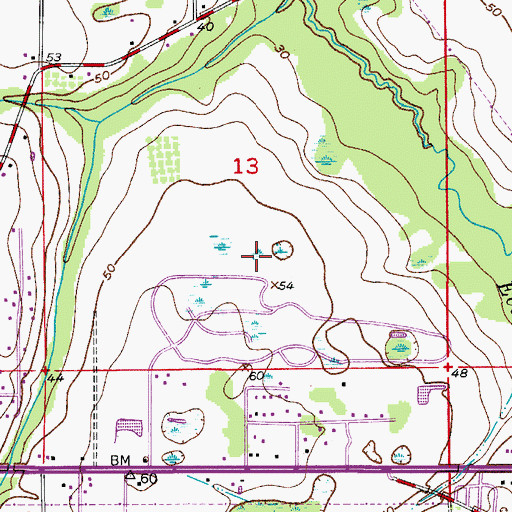 Topographic Map of Fairways Country Club Mobile Home Park, FL
