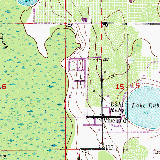 Topographic Map of Hidden Valley Mobile Home Park, FL