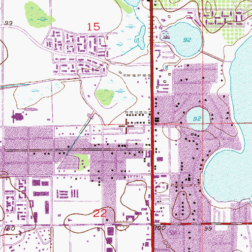 Topographic Map of Medallion Mobile Park, FL
