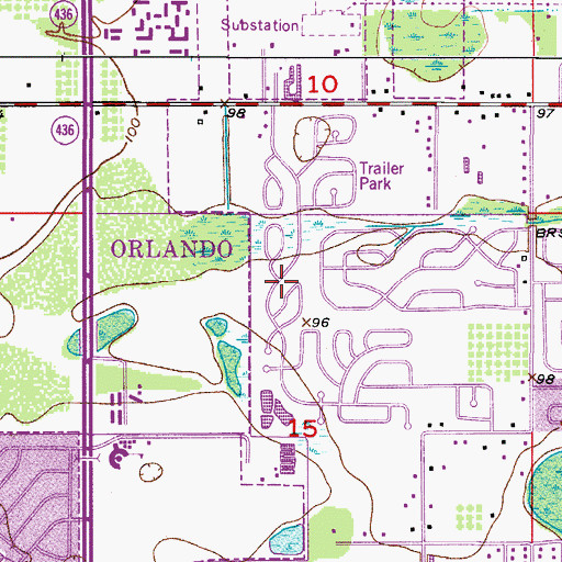 Topographic Map of Starlight Ranch Mobile Home Estates, FL