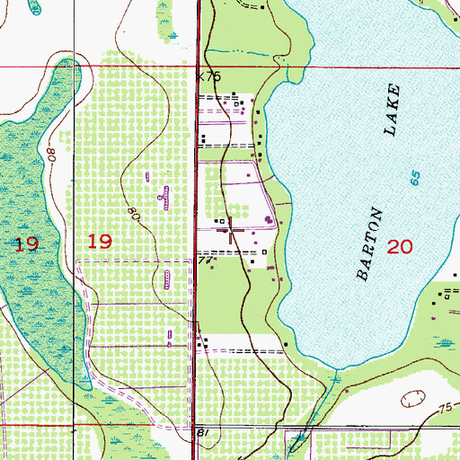 Topographic Map of Whippoorwill Mobile Home Park, FL