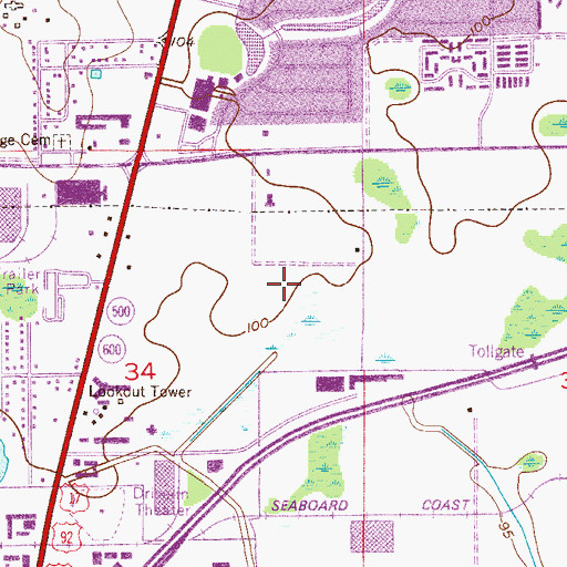Topographic Map of Florida Mall, FL
