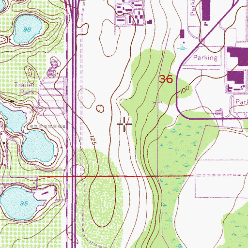 Topographic Map of Mercado Mall, FL