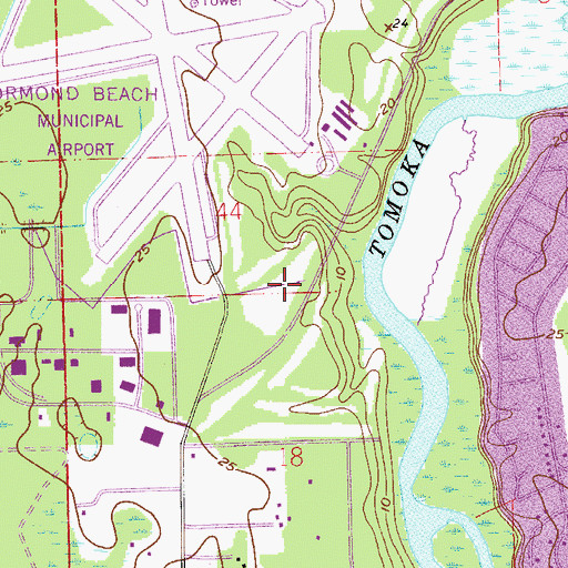 Topographic Map of Ridgewood Lakes Golf Club, FL