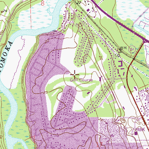 Topographic Map of River Bend Golf Club, FL