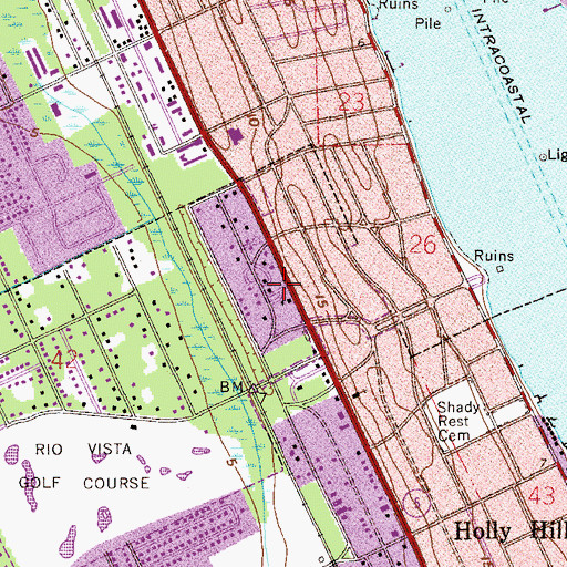 Topographic Map of El Ray Trailer Park, FL