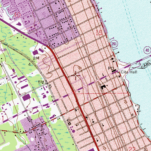 Topographic Map of Granada Mobile Home Park, FL