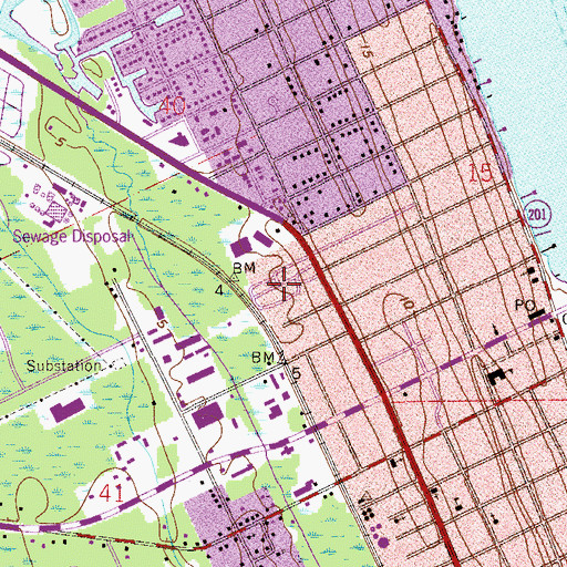 Topographic Map of Ridgecrest Mobile Home Park, FL
