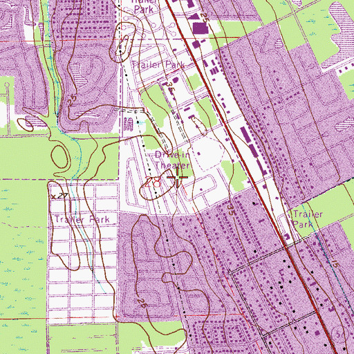 Topographic Map of Shangri La Mobile Villa, FL