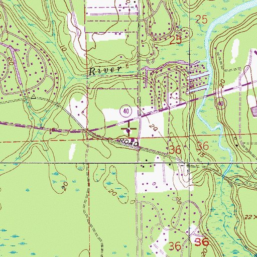 Topographic Map of Faith Lutheran Church, FL