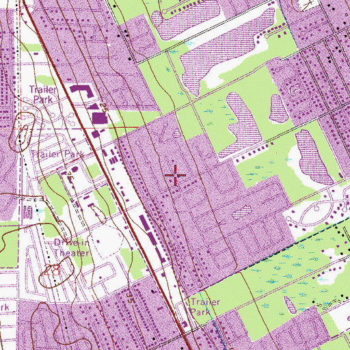 Topographic Map of Kingdom Hall of Jehovahs Witnesses, FL