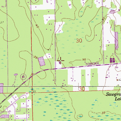 Topographic Map of Rima Ridge Baptist Church, FL