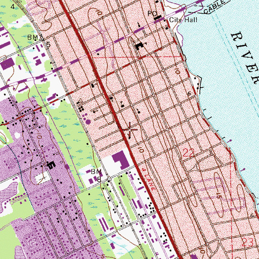 Topographic Map of United Bibleway Church of God in Christ, FL