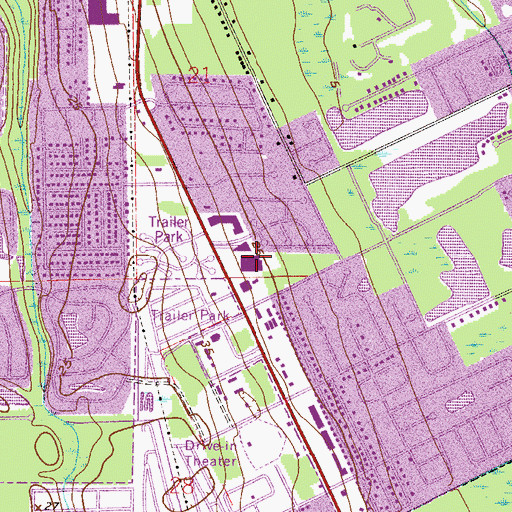 Topographic Map of Tomoka Plaza, FL