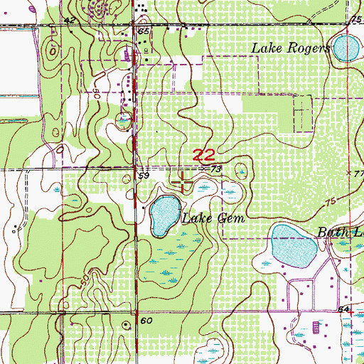 Topographic Map of Canterbury Retreat and Conference Center, FL