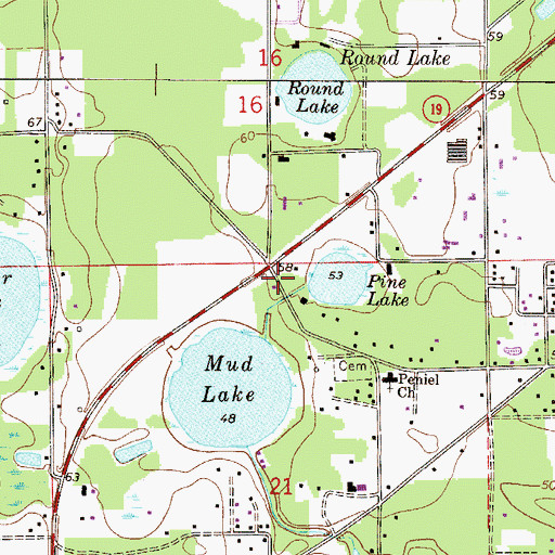 Topographic Map of All Saints Anglican Church, FL