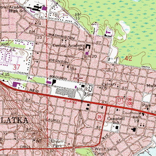 Topographic Map of Christ Witness Church, FL