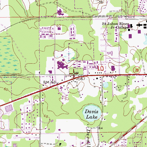 Topographic Map of Church of God of Prophecy, FL