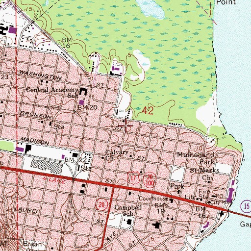 Topographic Map of Pentecostal Church of God in Christ, FL