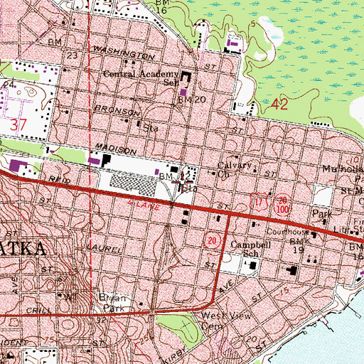 Topographic Map of Soul Mission Church of Christ, FL