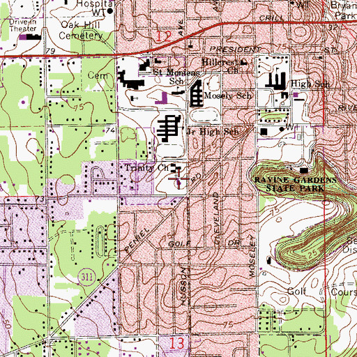 Topographic Map of The Church of Jesus Christ of Latter Day Saints, FL