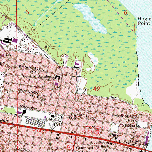Topographic Map of The Church of the Kingdom of God, FL