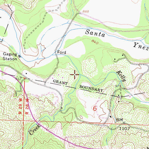 Topographic Map of Los Laureles Canyon, CA