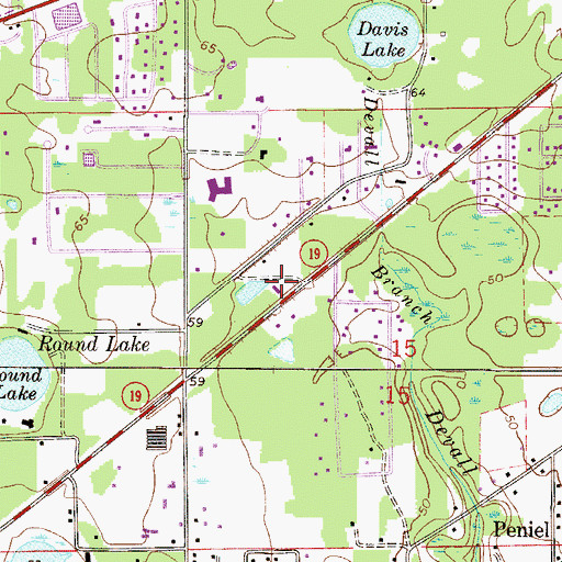 Topographic Map of United Pentecostal Church, FL