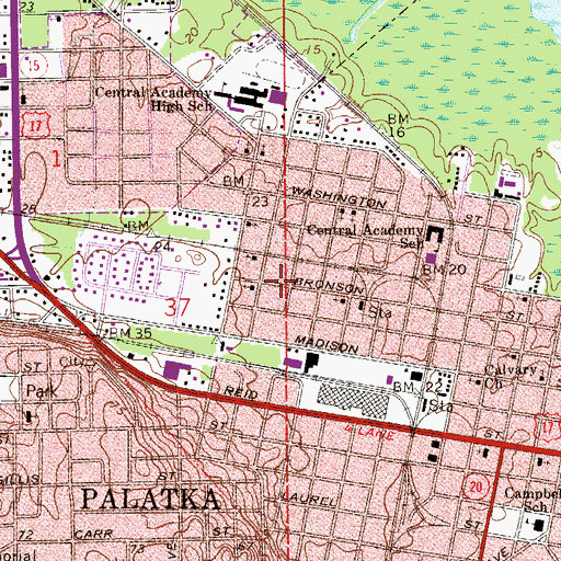 Topographic Map of Universal Holiness Church, FL