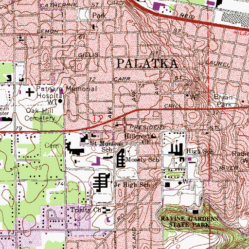 Topographic Map of Victorious Faith Church of God in Christ, FL