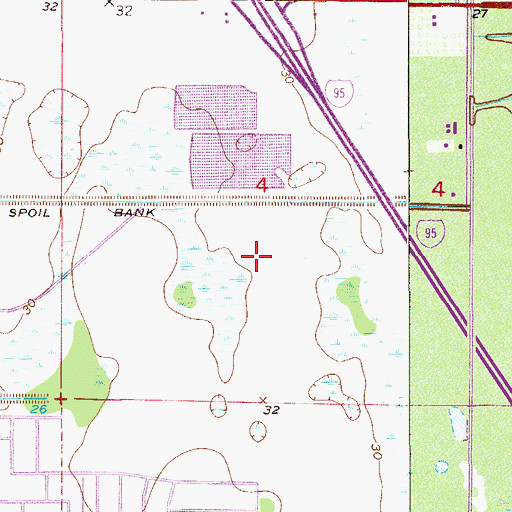 Topographic Map of Brevard Community College Palm Bay Campus Softball Field, FL