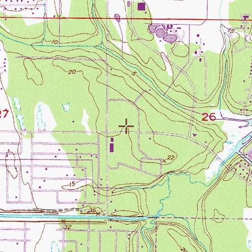 Topographic Map of Palm Bay Public Library, FL