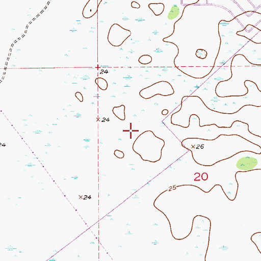 Topographic Map of Riverwood Golf Club, FL