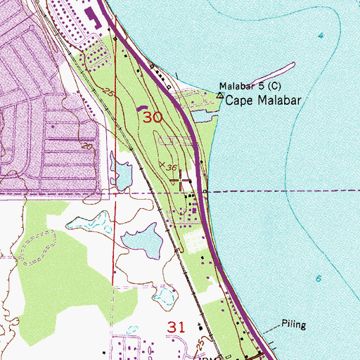 Topographic Map of Breezy Palms Mobile Home Park, FL