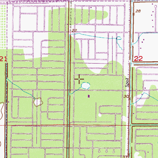 Topographic Map of Community Bible Church, FL
