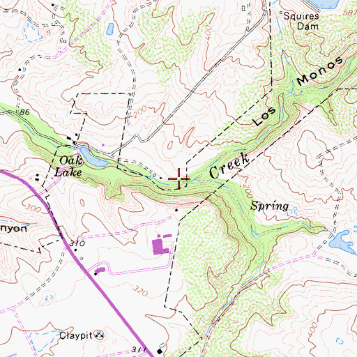 Topographic Map of Los Monos Canyon, CA