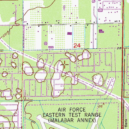 Topographic Map of Faith Baptist Church of Palm Bay, FL