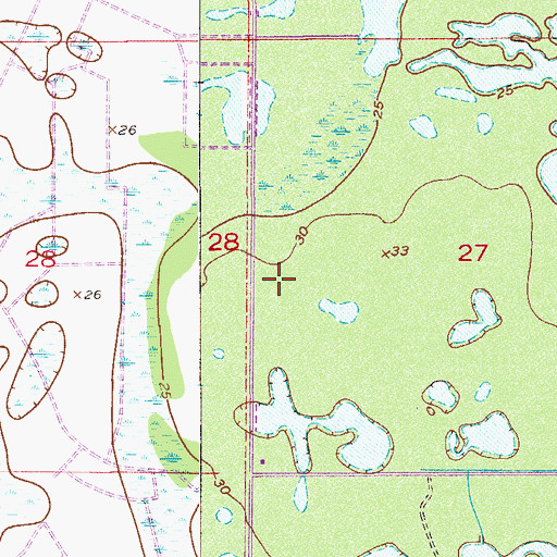 Topographic Map of South Brevard Seventh Day Adventist Church, FL