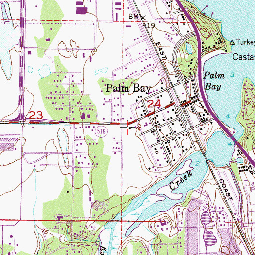 Topographic Map of Trinity Baptist Church, FL