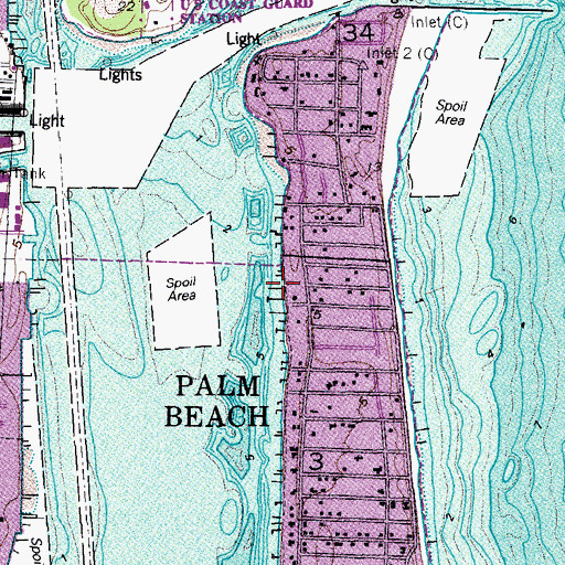 Topographic Map of Sailfish Club Marina, FL
